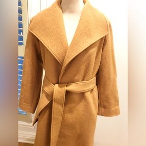 NWT Club Monaco Camel Plush Cardigan Coat